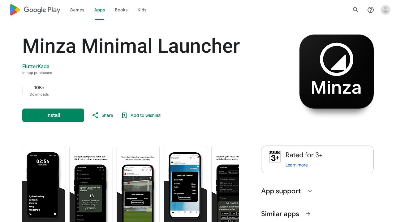 Detox Launcher Minimal 网站截图