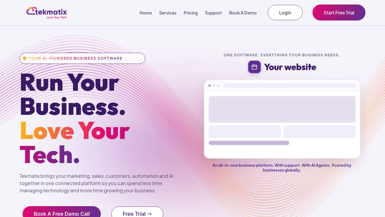 Tekmatix 网站截图