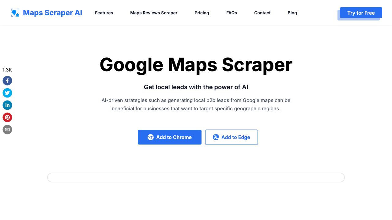 Scraper AI:Get Local Leads with AI 网站截图