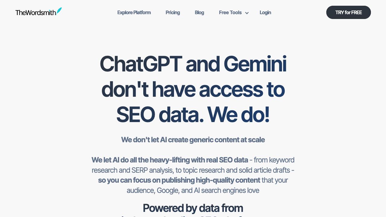 TheWordsmith.ai 网站截图
