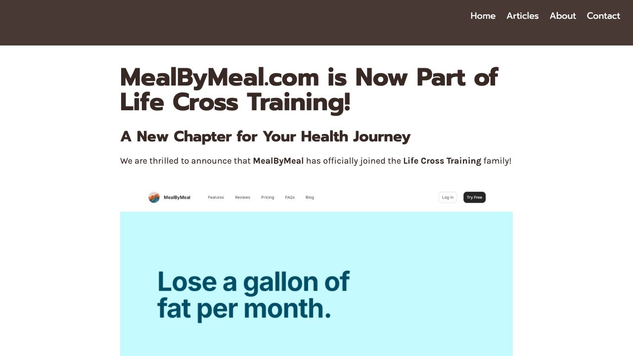 MealByMeal website screenshot