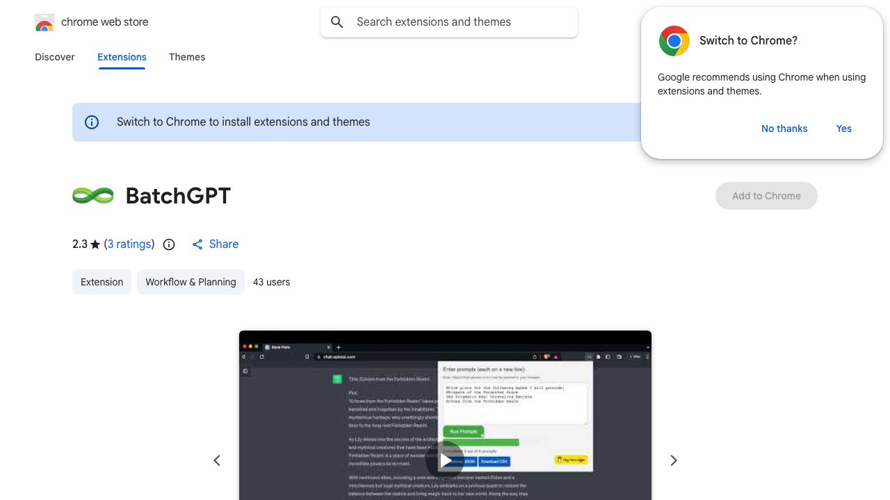 BatchGPT 网站截图