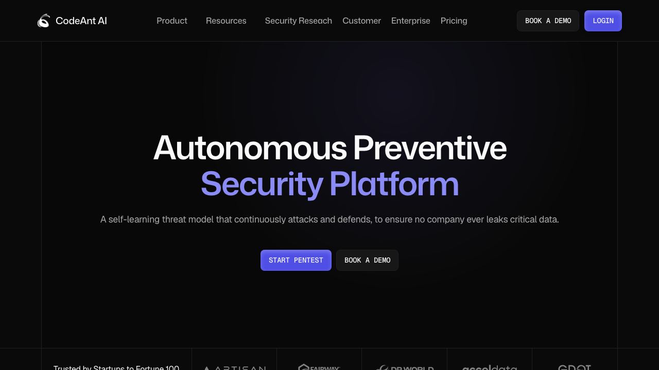 CodeAnt AI 网站截图