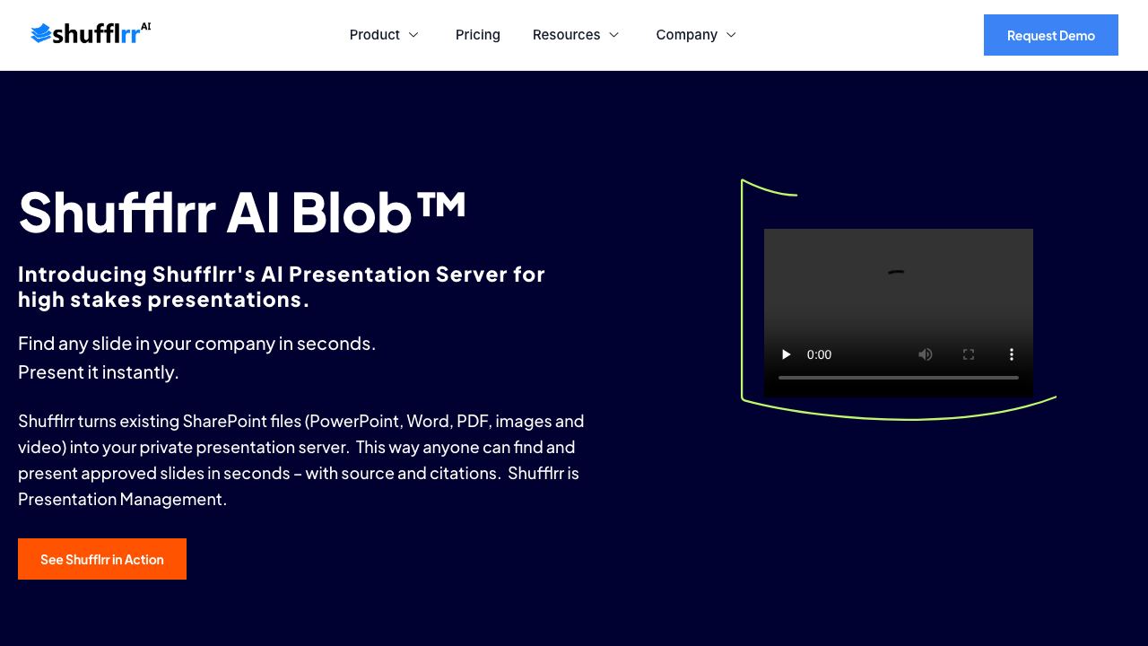 shufflrr.com website screenshot