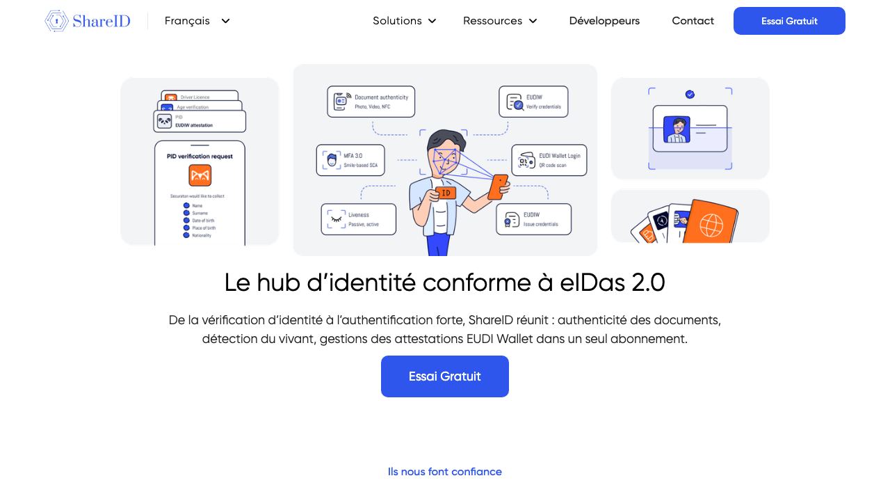 ShareID website screenshot