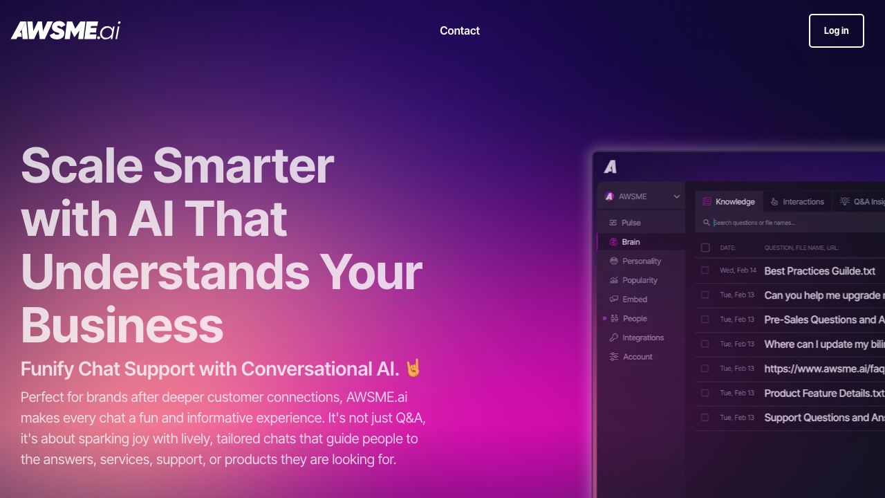 AWSME.ai website screenshot