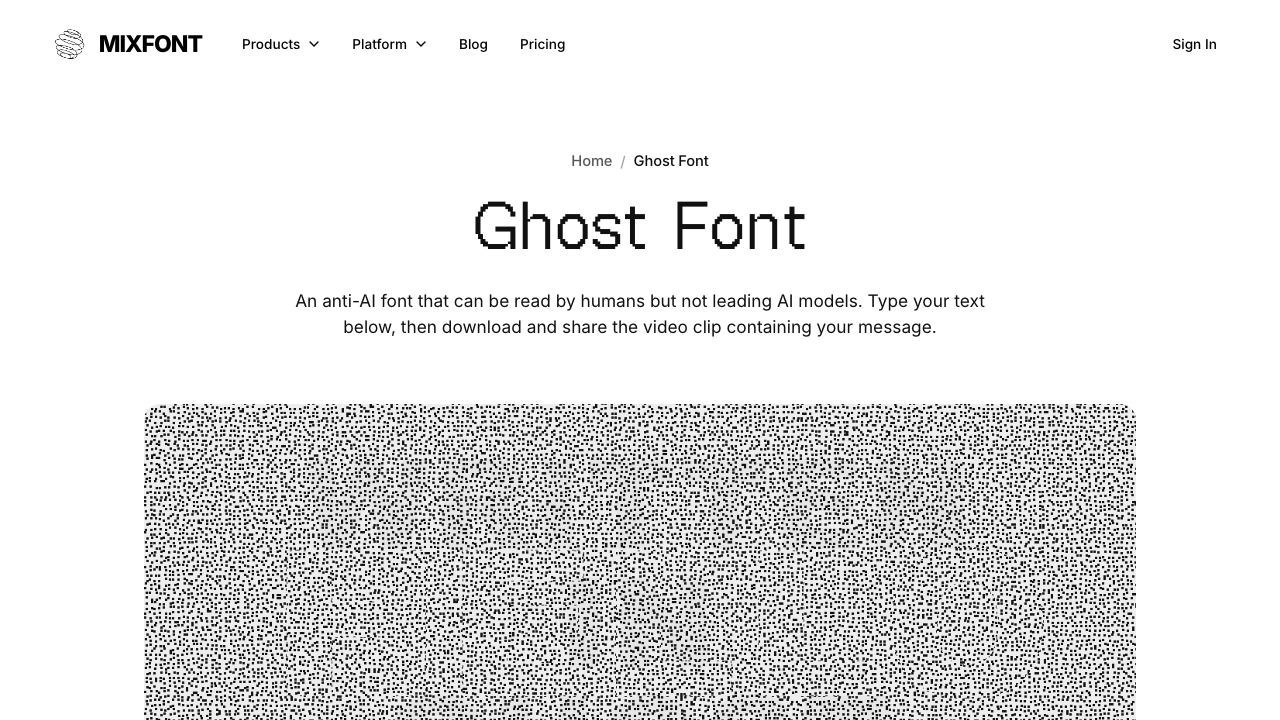 Ghost Font 网站截图