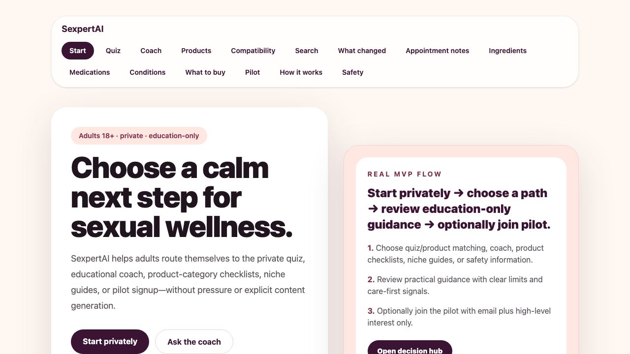 SexpertAI website screenshot