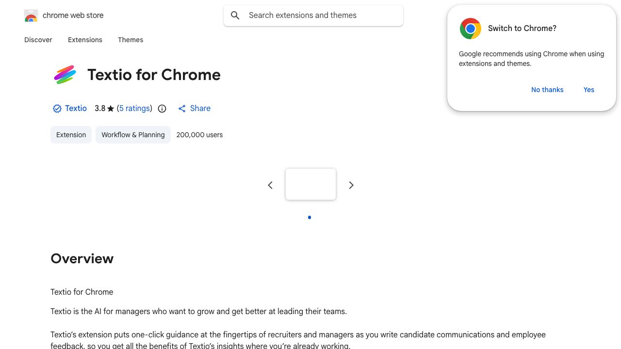 Textio for Chrome 网站截图