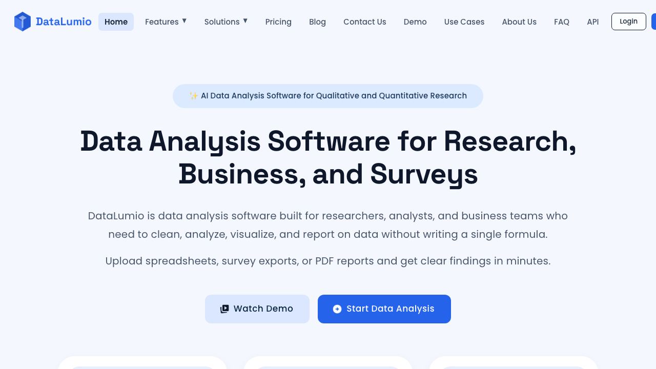 DataLumio website screenshot
