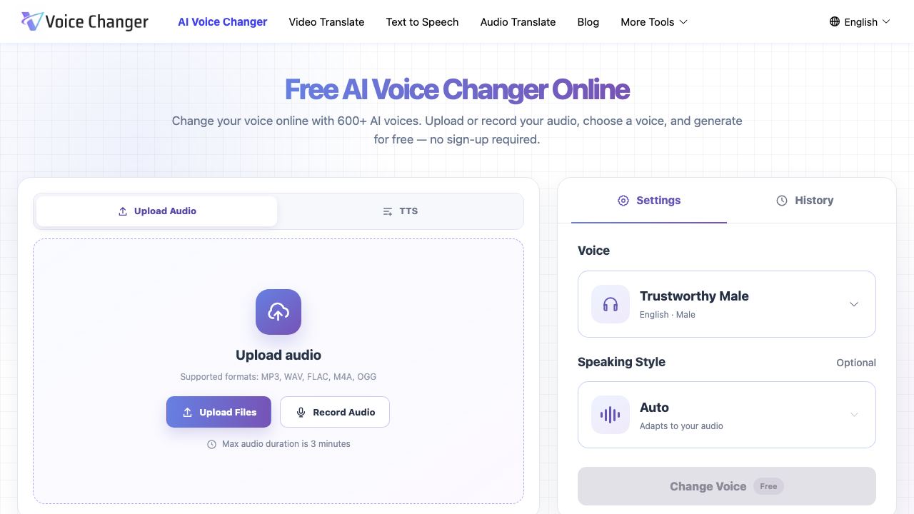 Voice Changer 网站截图