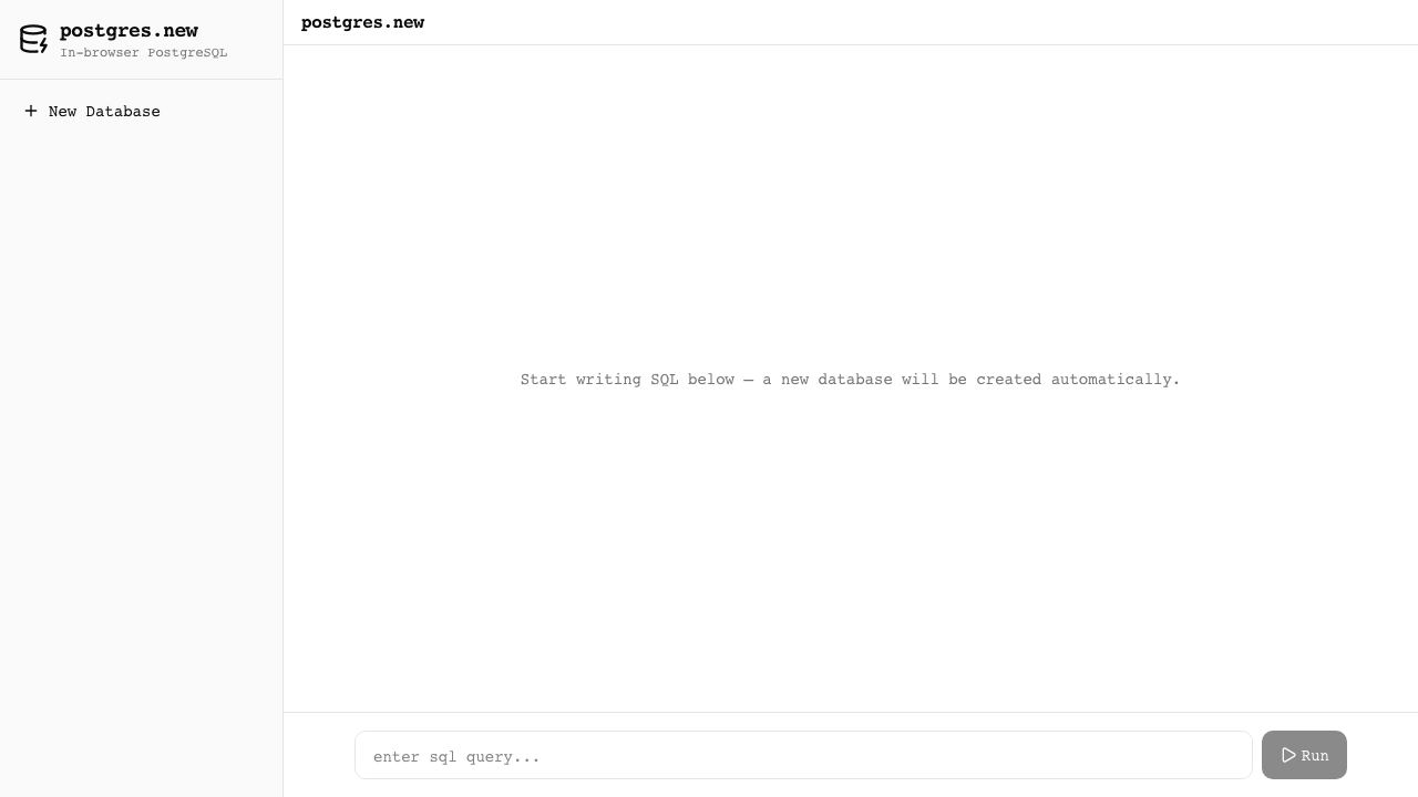 Postgres Sandbox 网站截图
