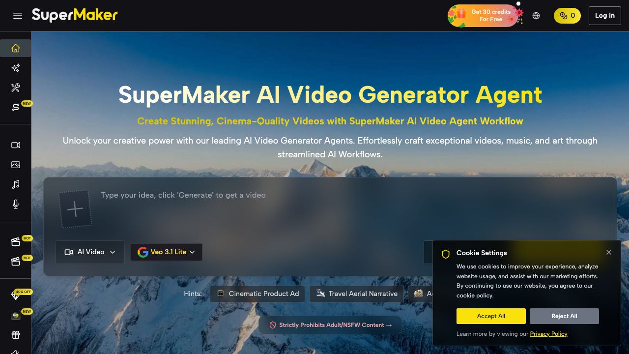 Supermaker AI 网站截图