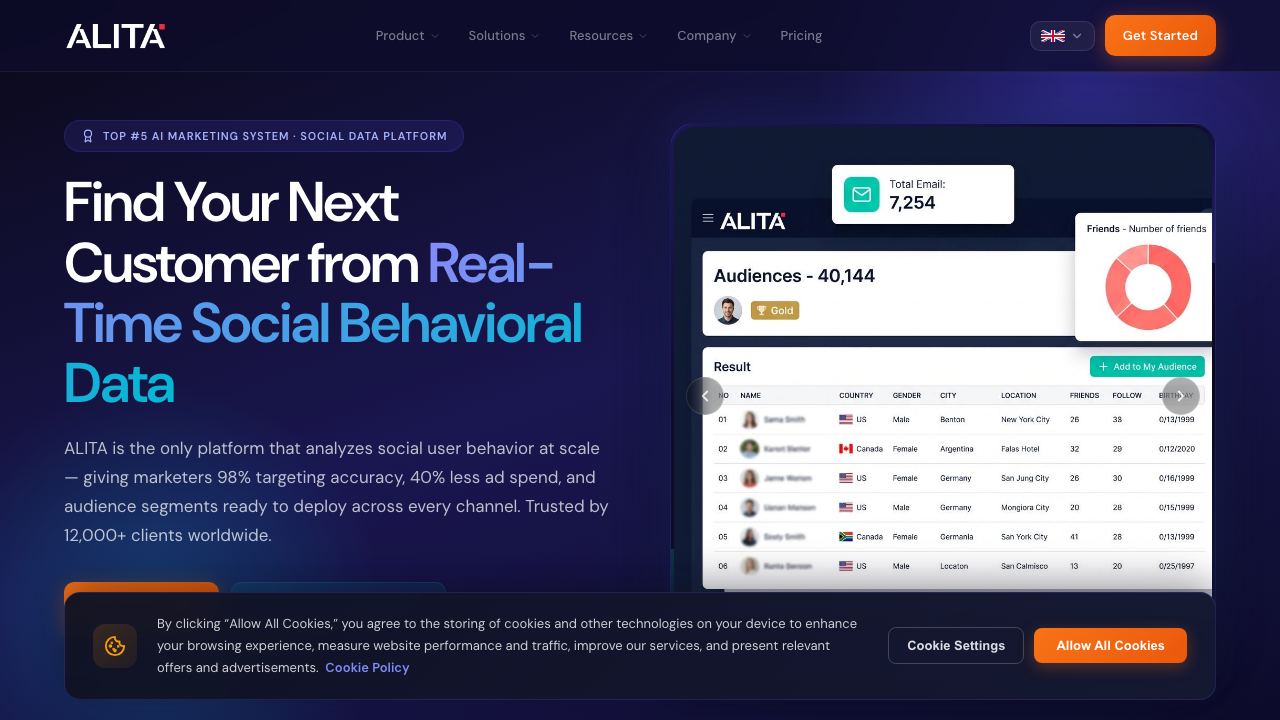 Alita 网站截图