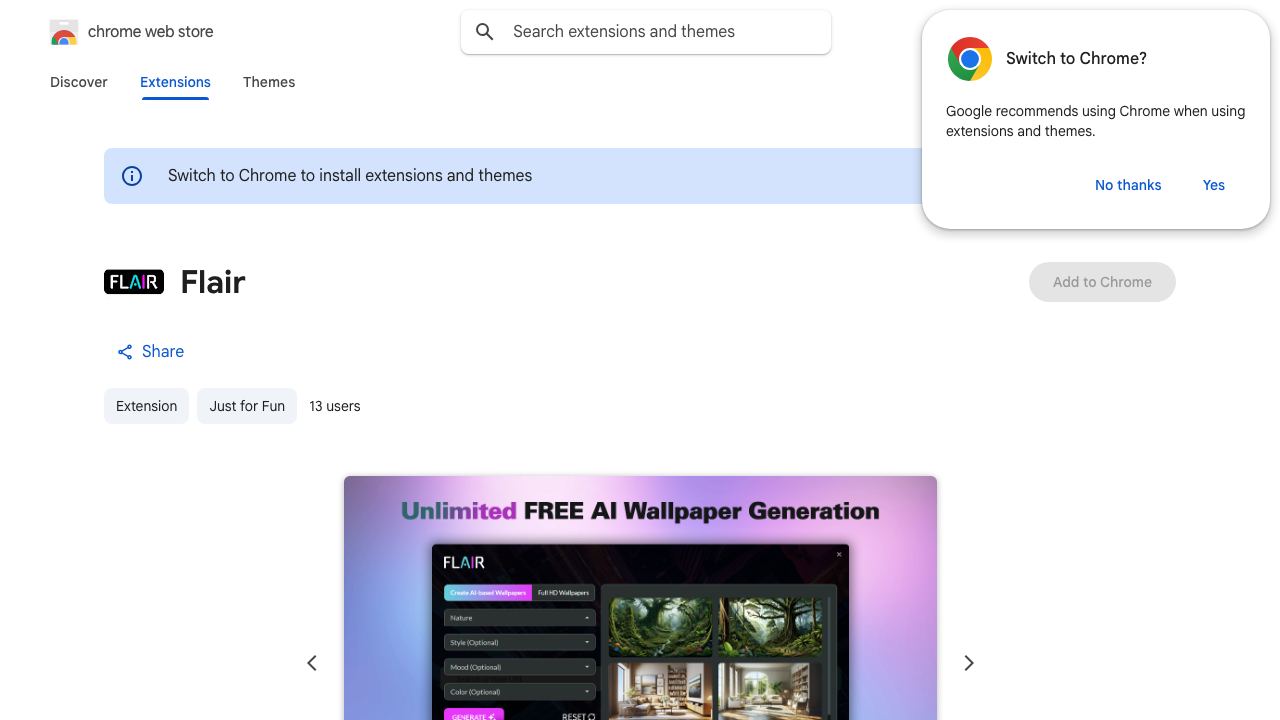 Flair 网站截图
