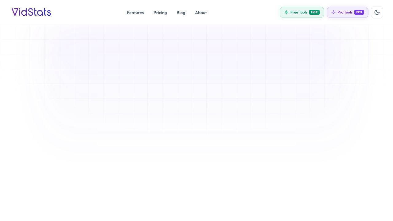 VidStats website screenshot