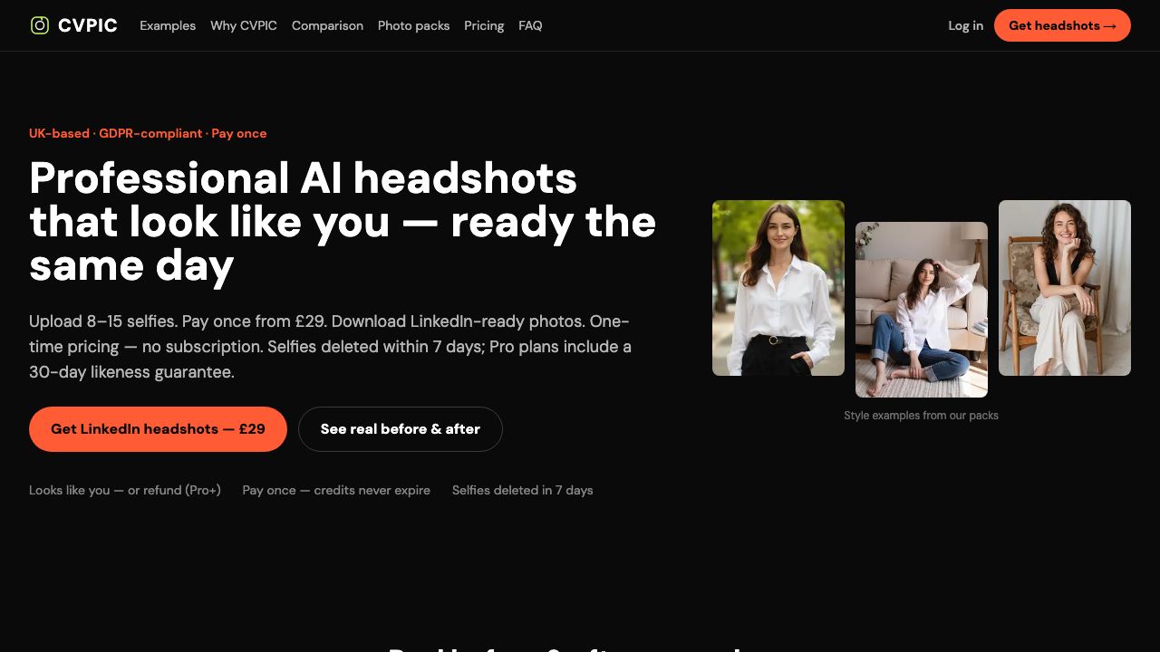 CVPIC.CO.UK website screenshot