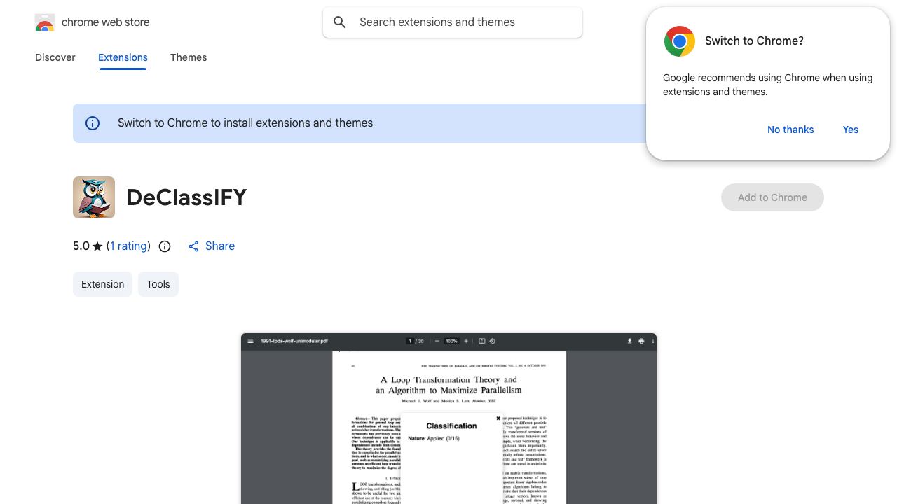 DeClassIFY 网站截图