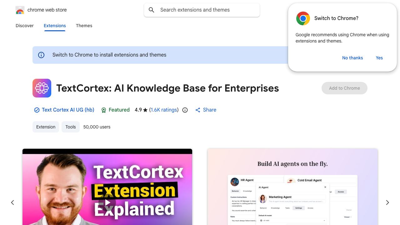 TextCortex: Personal AI Assistant & AI Writer 网站截图