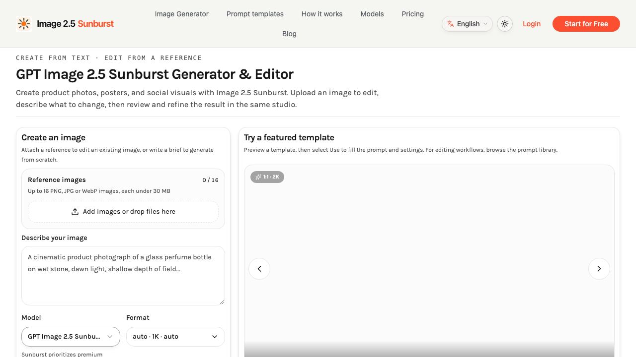 image 2.5 sunburst 网站截图