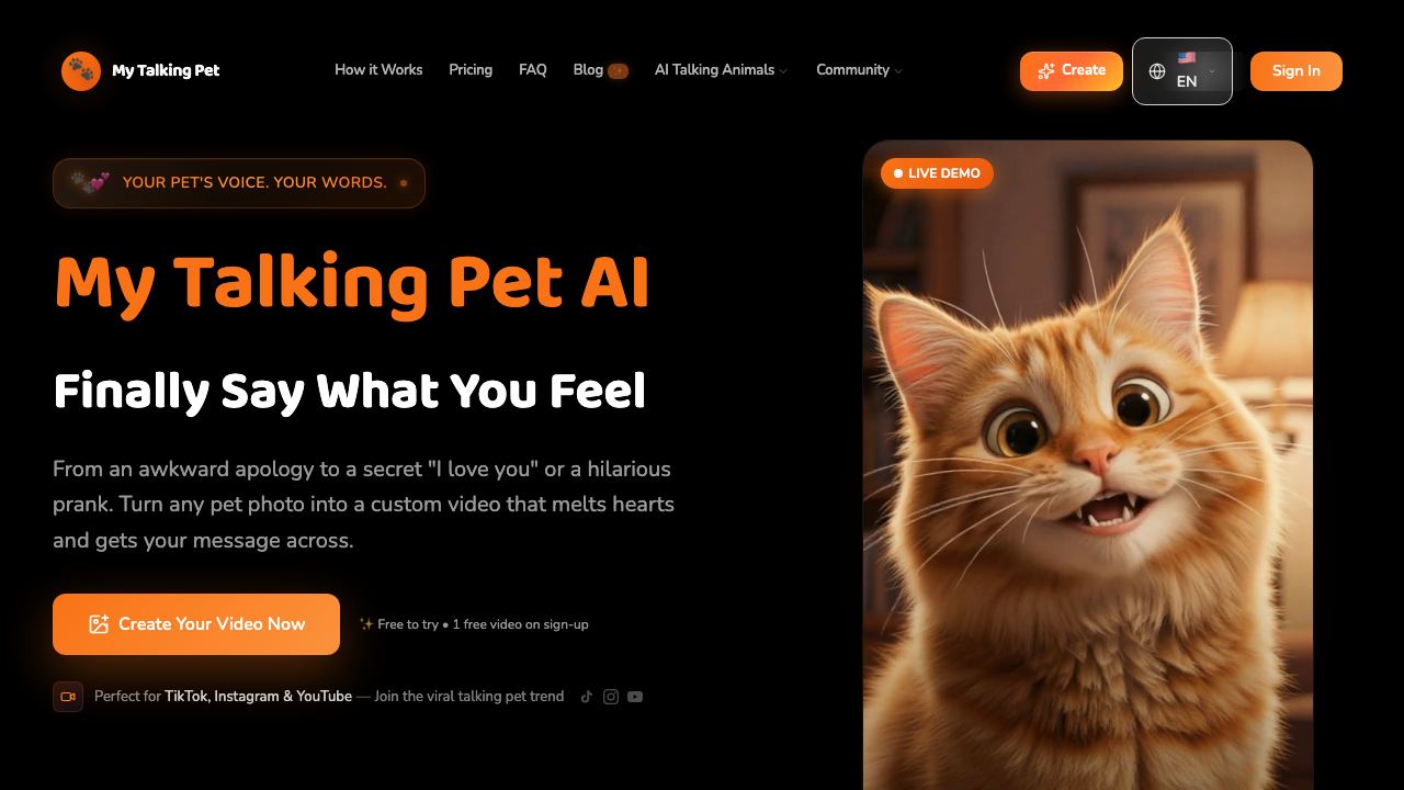 My Talking Pet 网站截图