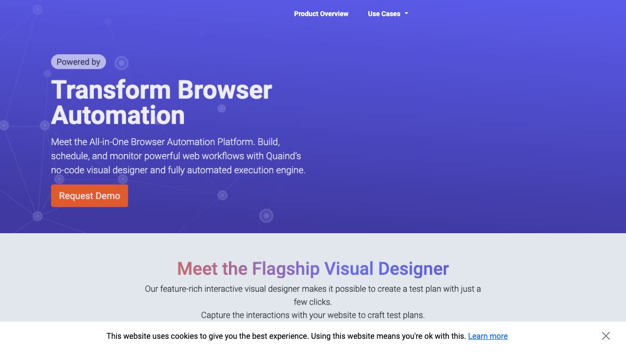 Quaind website screenshot