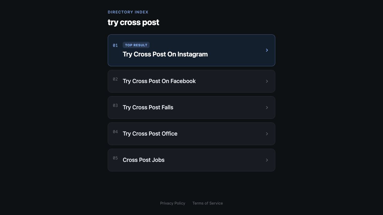 Crosspost 网站截图