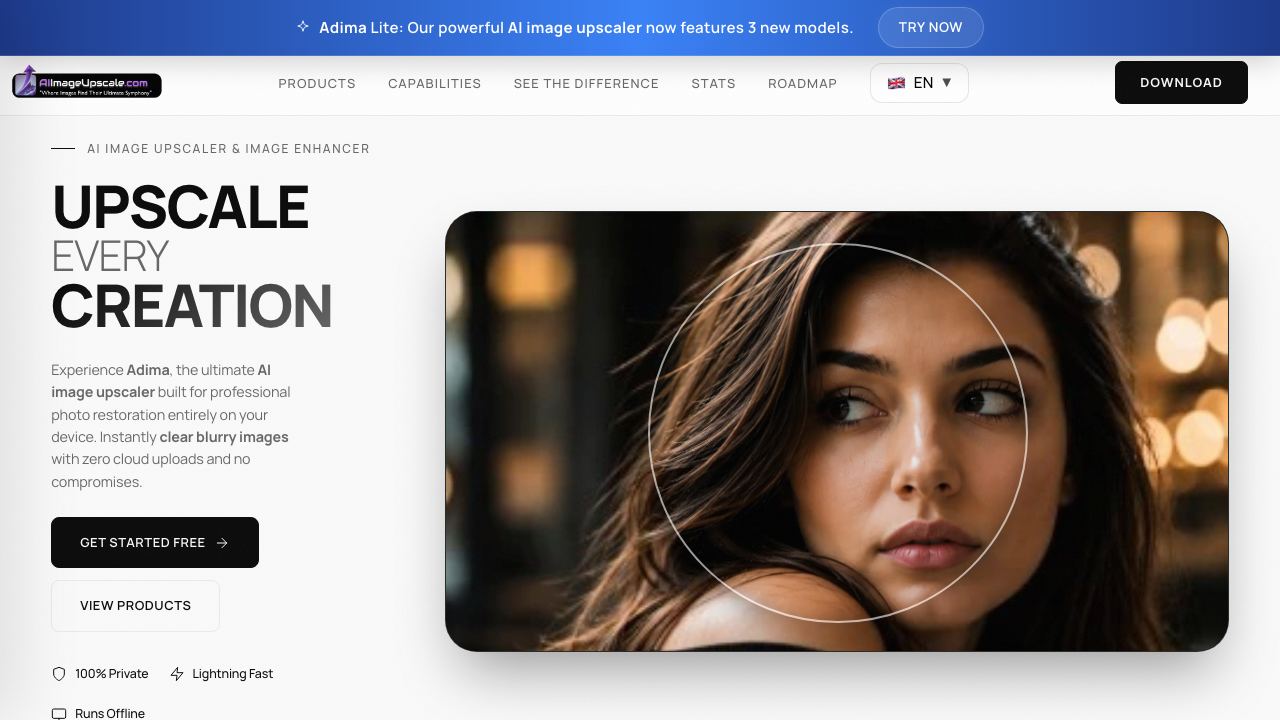 AI Powered Image Upscaler 网站截图