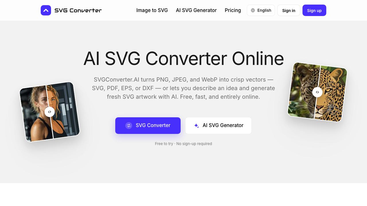 SVG Converter website screenshot