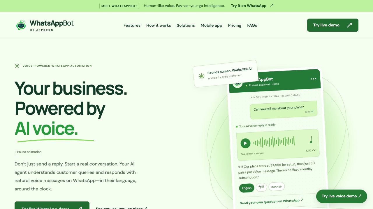Appdron ChatGPT Dashboard 网站截图