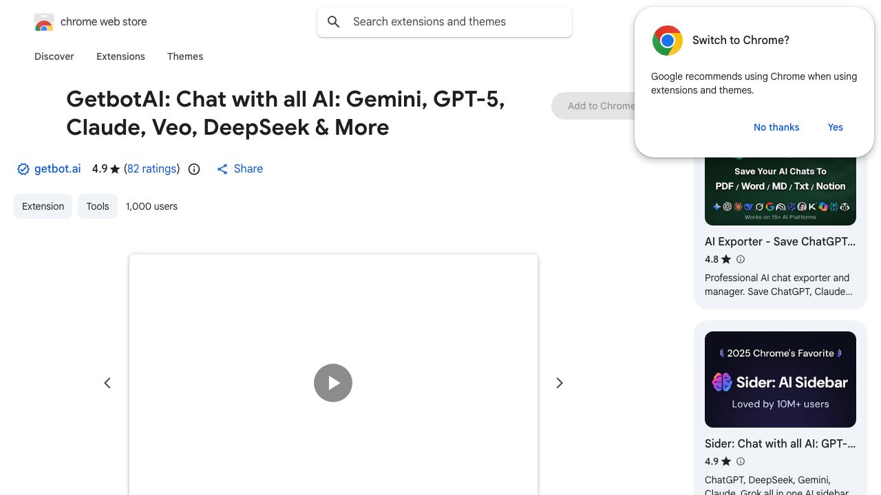 GetBotAI: GPT-3/GPT-4 & GeminiPro & Calude 3 网站截图