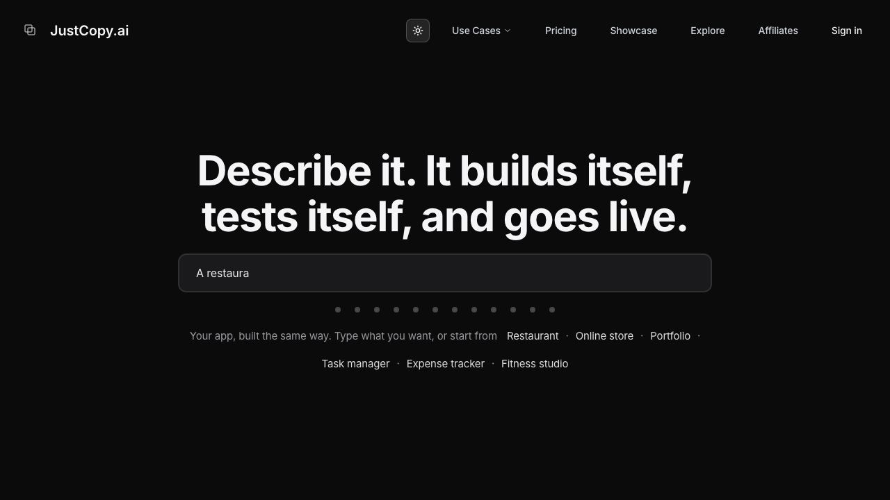 JustCopy.ai 网站截图