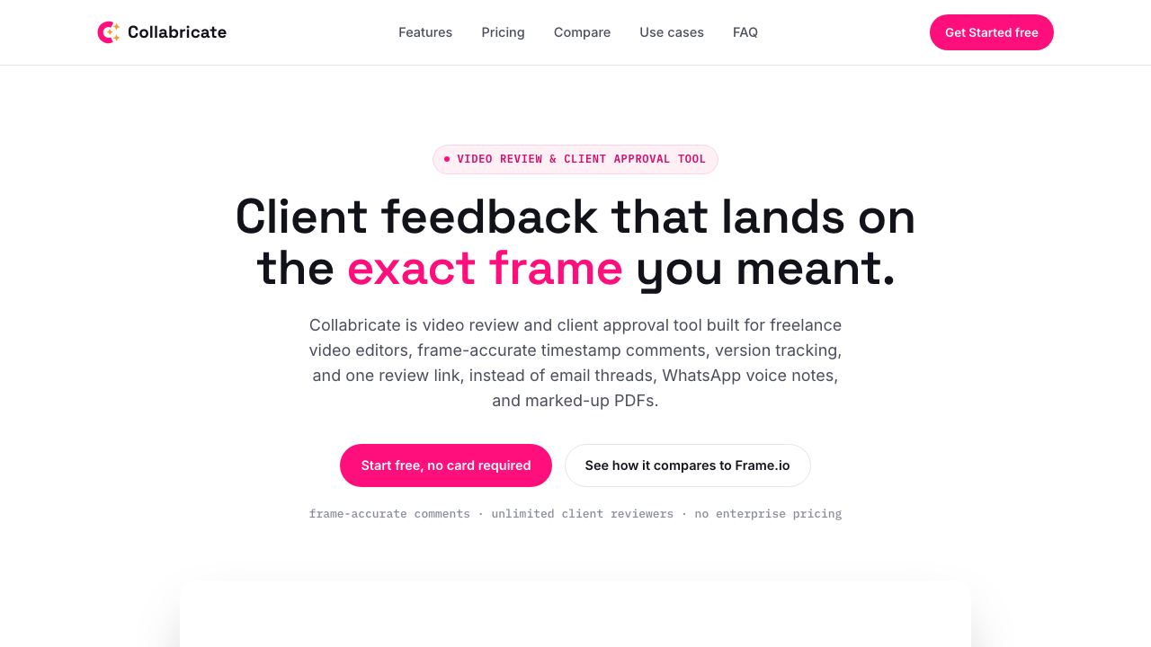 Collabricate website screenshot