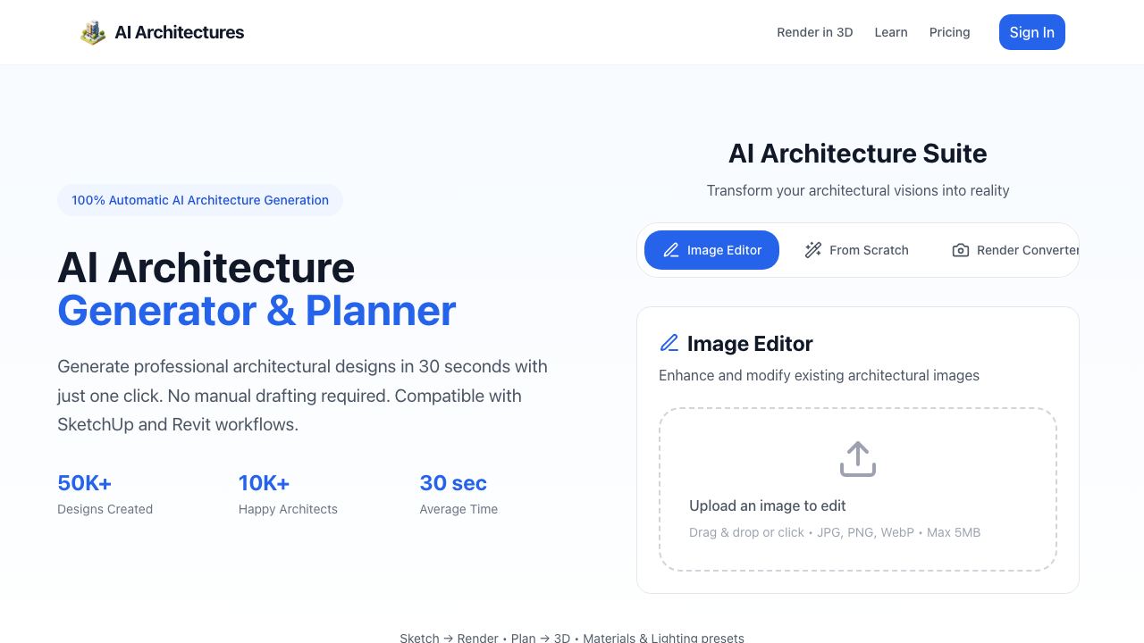 AI Architectures website screenshot