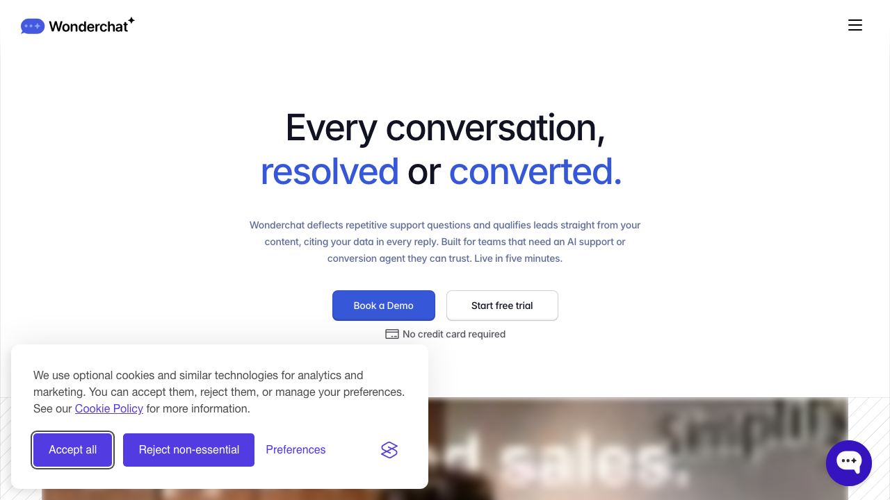 Wonderchat 网站截图