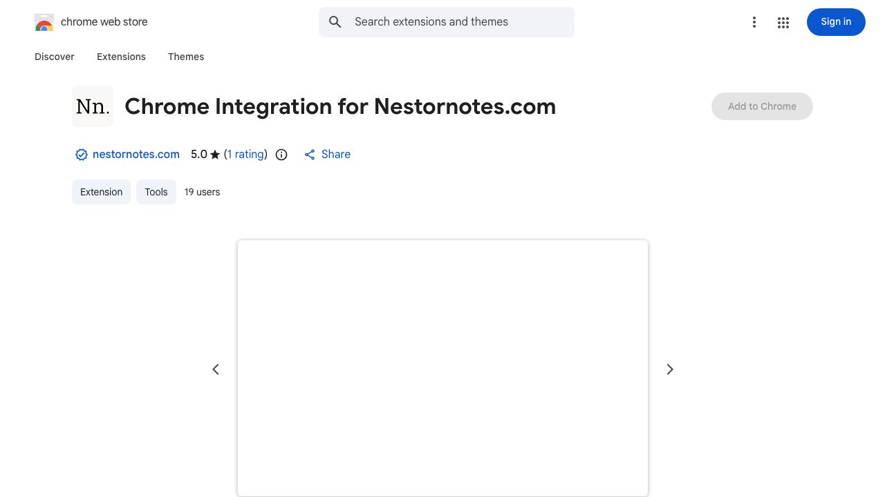 Nestornotes.com chrome extension 网站截图