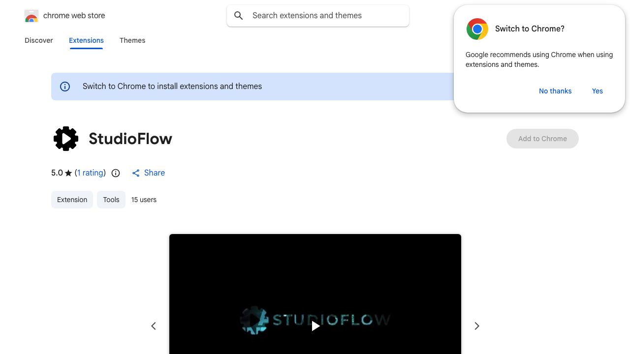 StudioFlow 网站截图