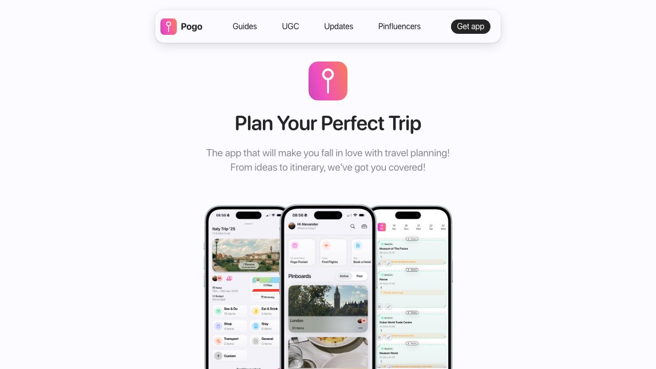 Pogo Travel 网站截图