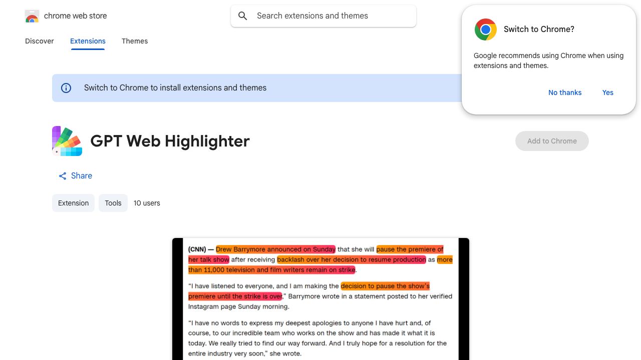 GPT Web Highlighter 网站截图