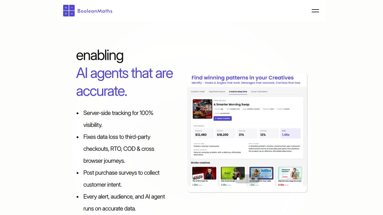 BooleanMaths Pulse website screenshot