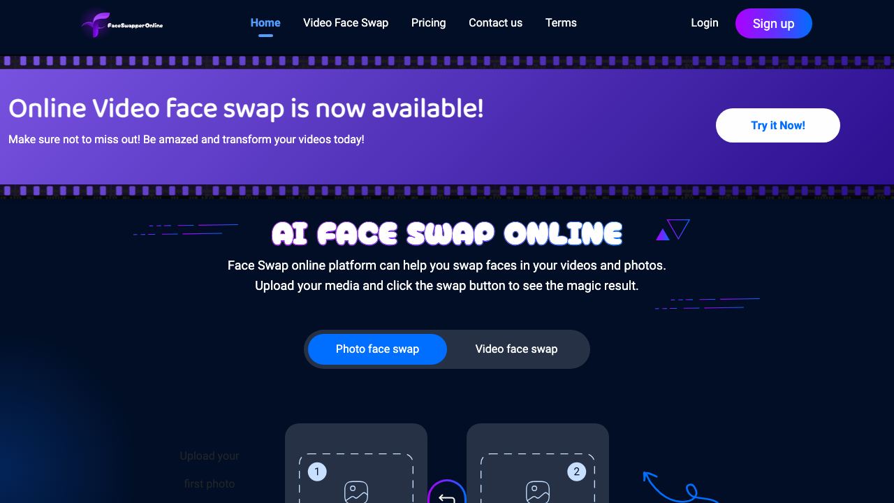 face swapper online 网站截图