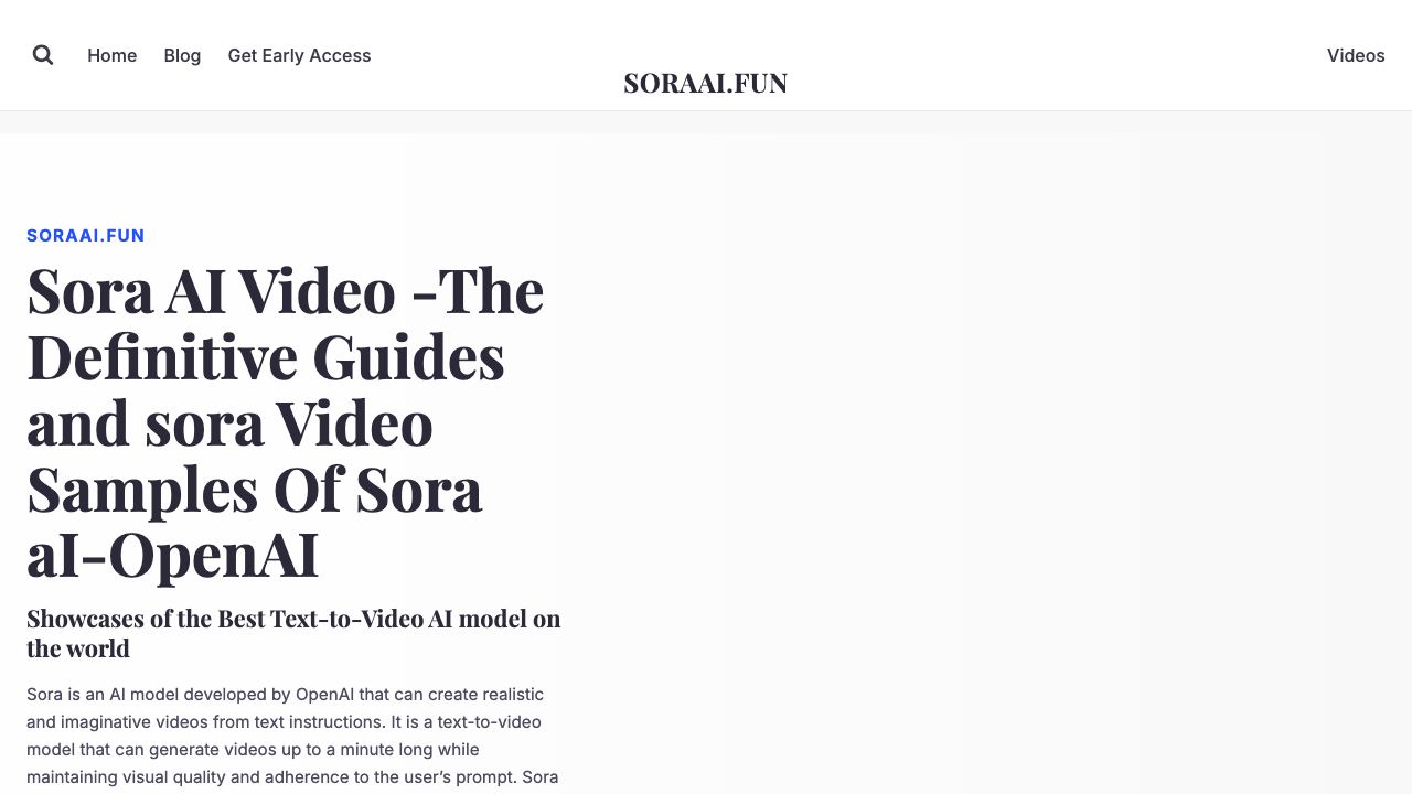 Sora AI 网站截图