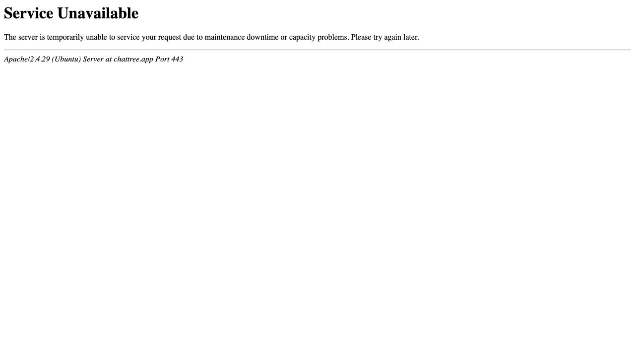 Chat Tree App website screenshot