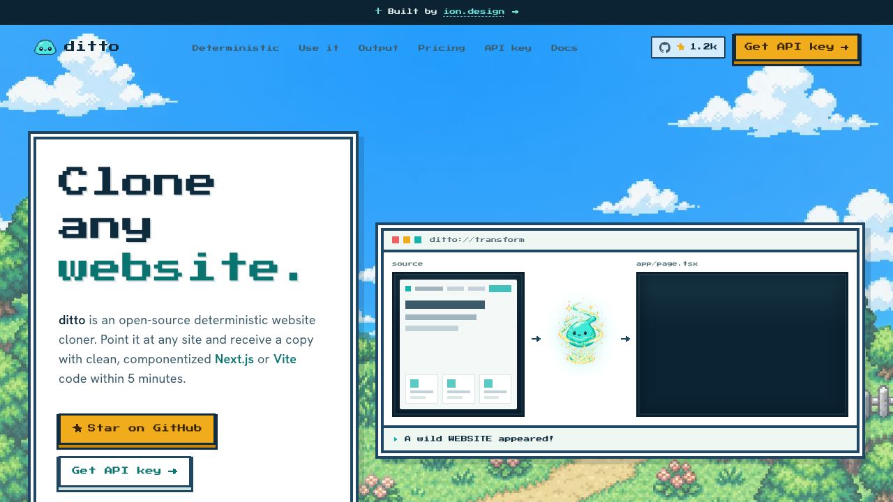 Ditto website screenshot