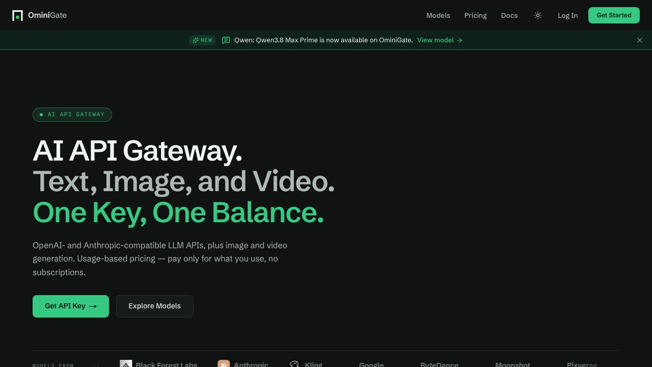 OminiGate website screenshot
