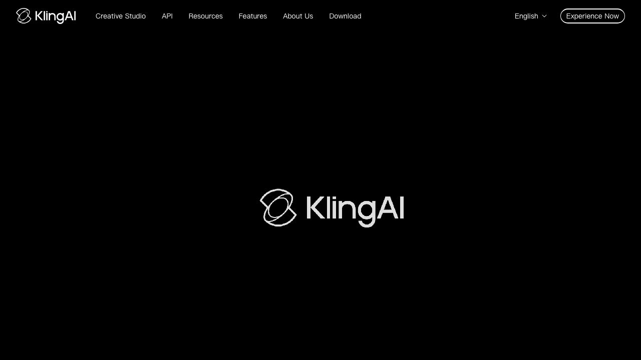 KLING AI website screenshot