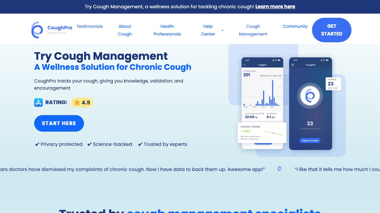 CoughPro 网站截图