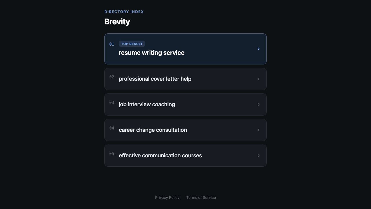 Brevity 网站截图