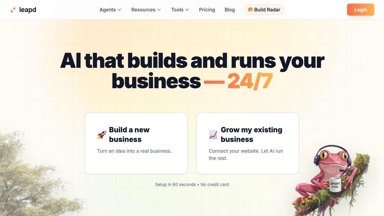 leapd website screenshot