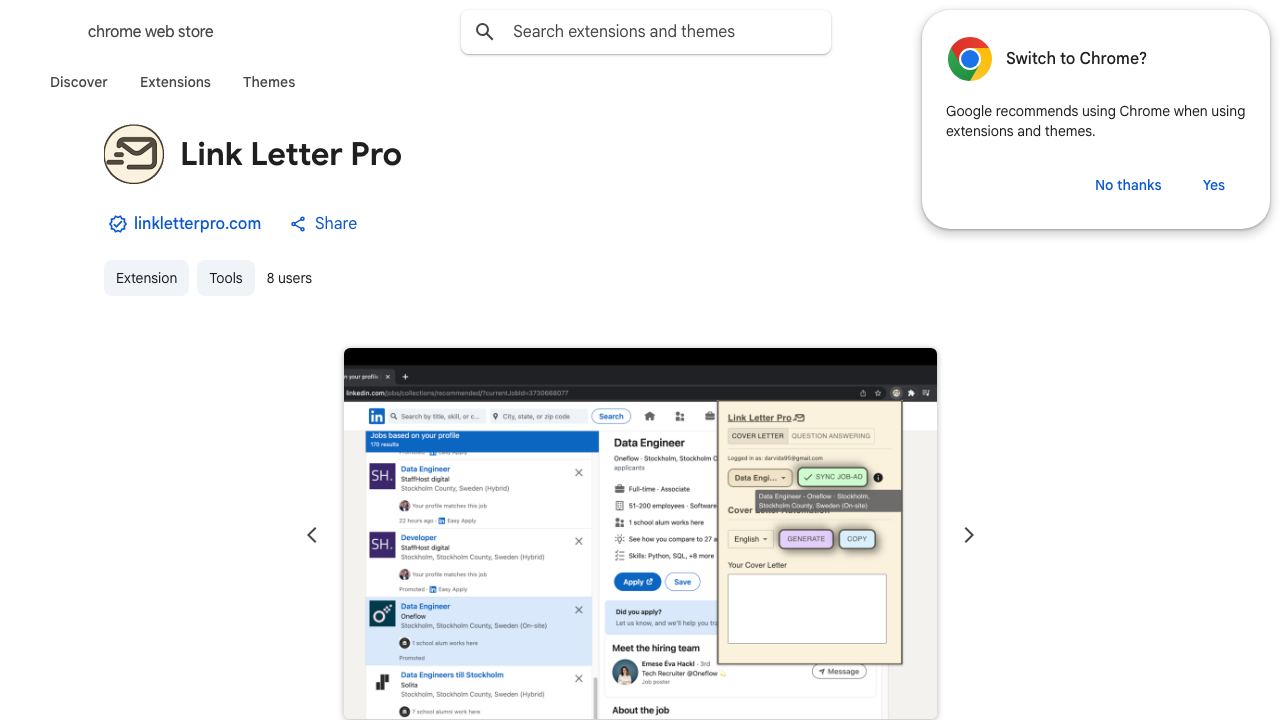 Link Letter Pro 网站截图